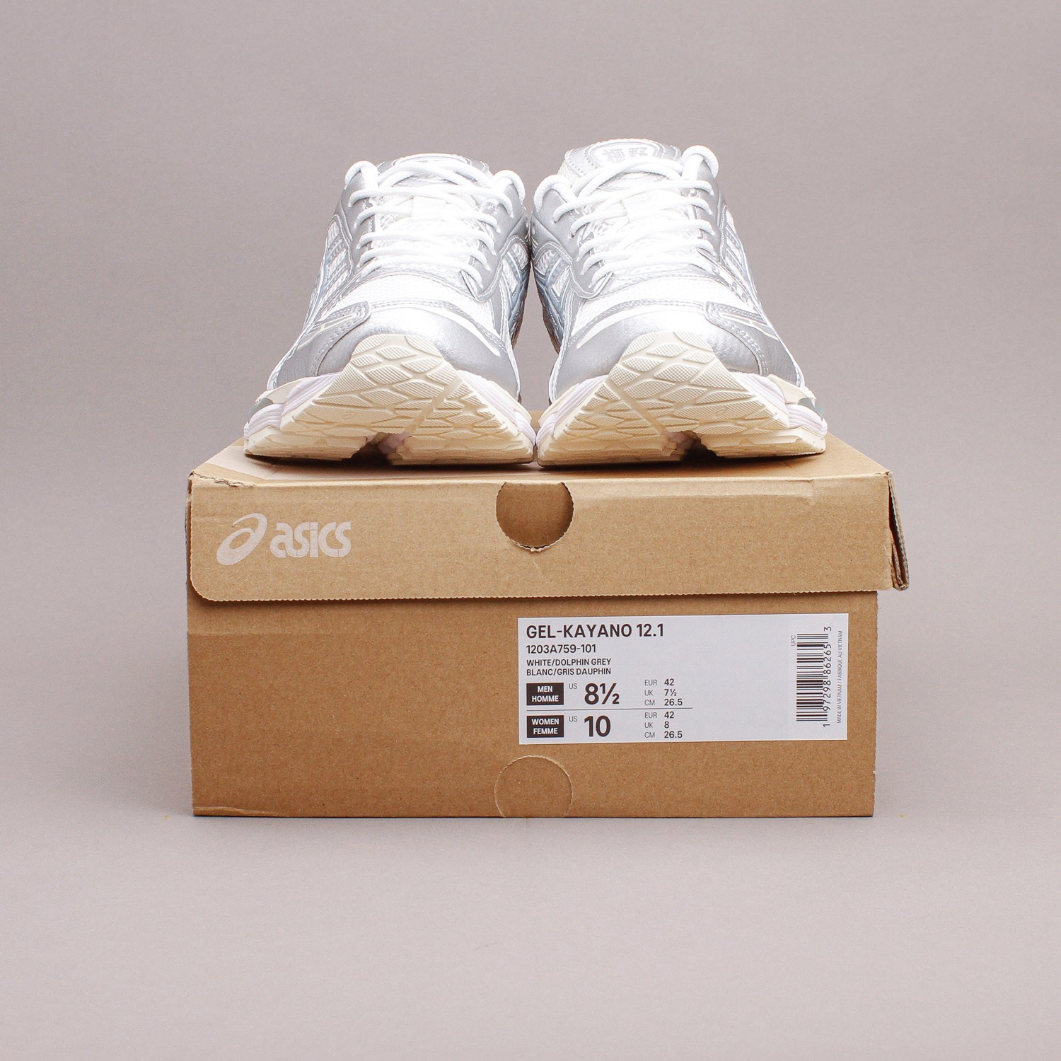 Asics Sportstyle Gel-Kayano 12.1 White Dolphin Grey Running Shoes 1203A759-101