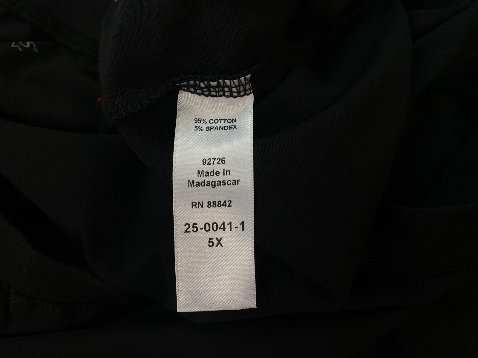 Catherines Pants Womens 5X Black Suprema Collection Pull On Pockets Knit 54×30