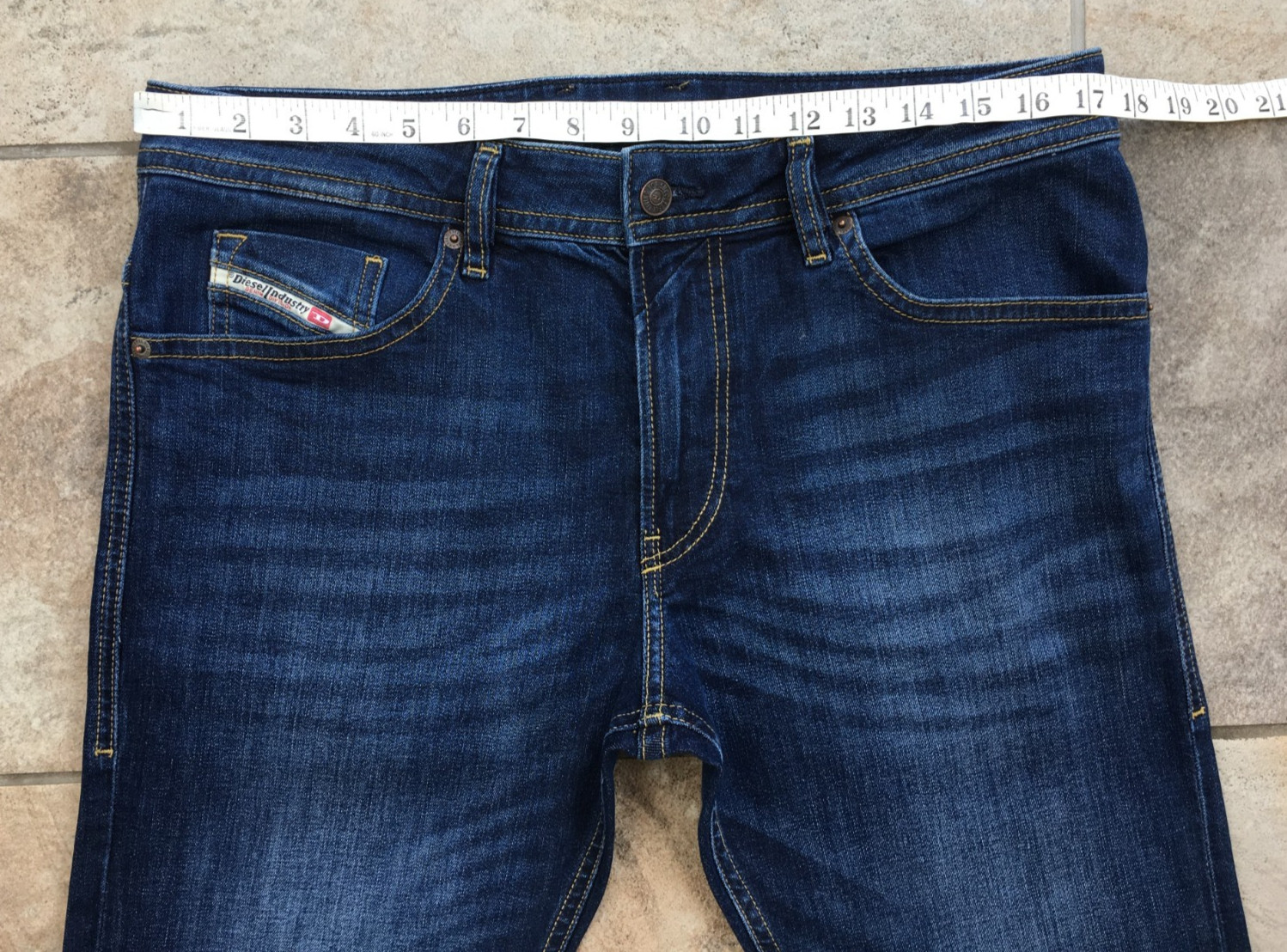 Mens Diesel THOMMER-R RB065 Slim Blue Stretch Denim Jeans – Zip Fly – W33 L32