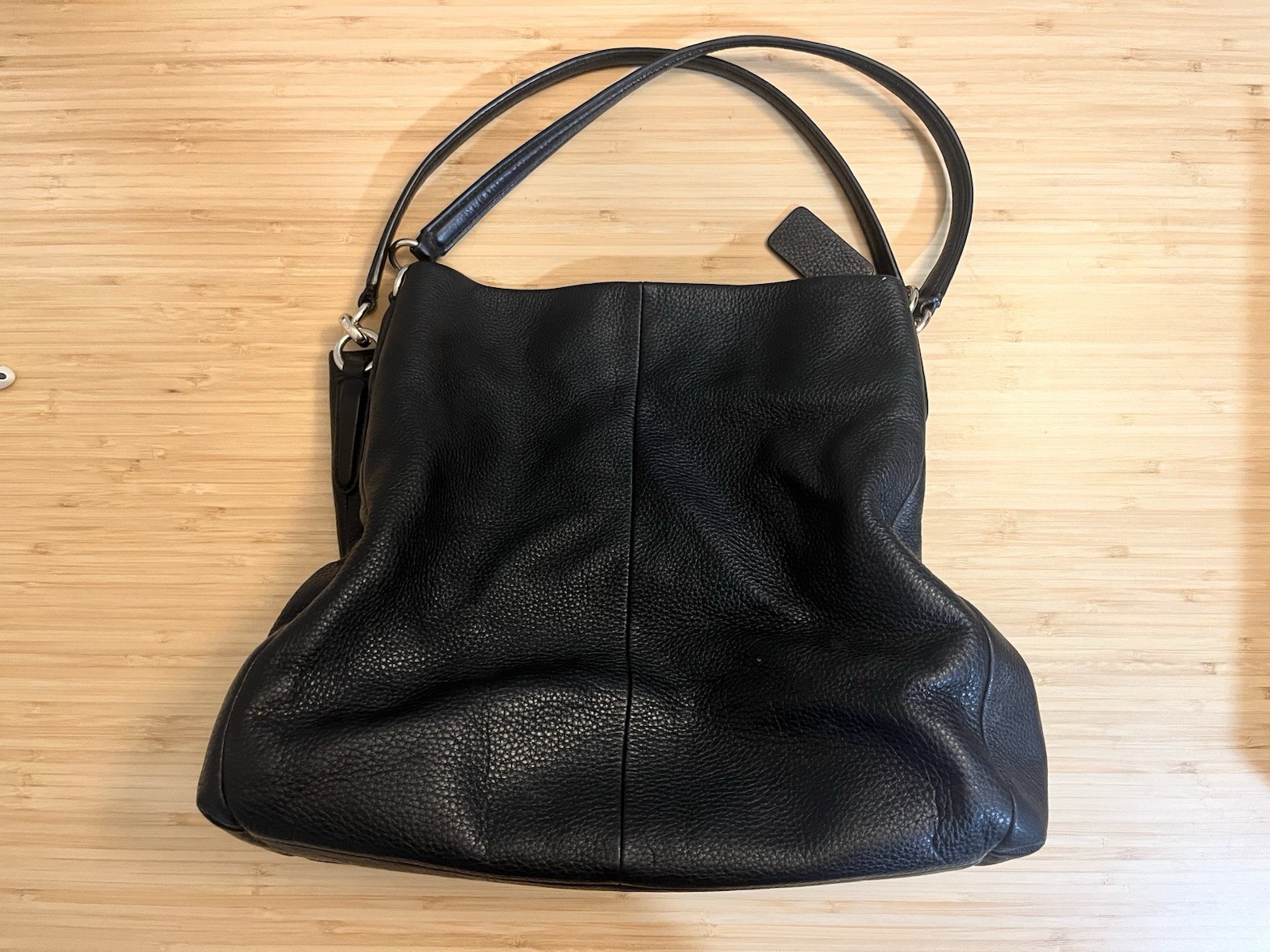 Coach Madison Phoebe Black Pebbled Leather 3 Compartments Shoulder Bag