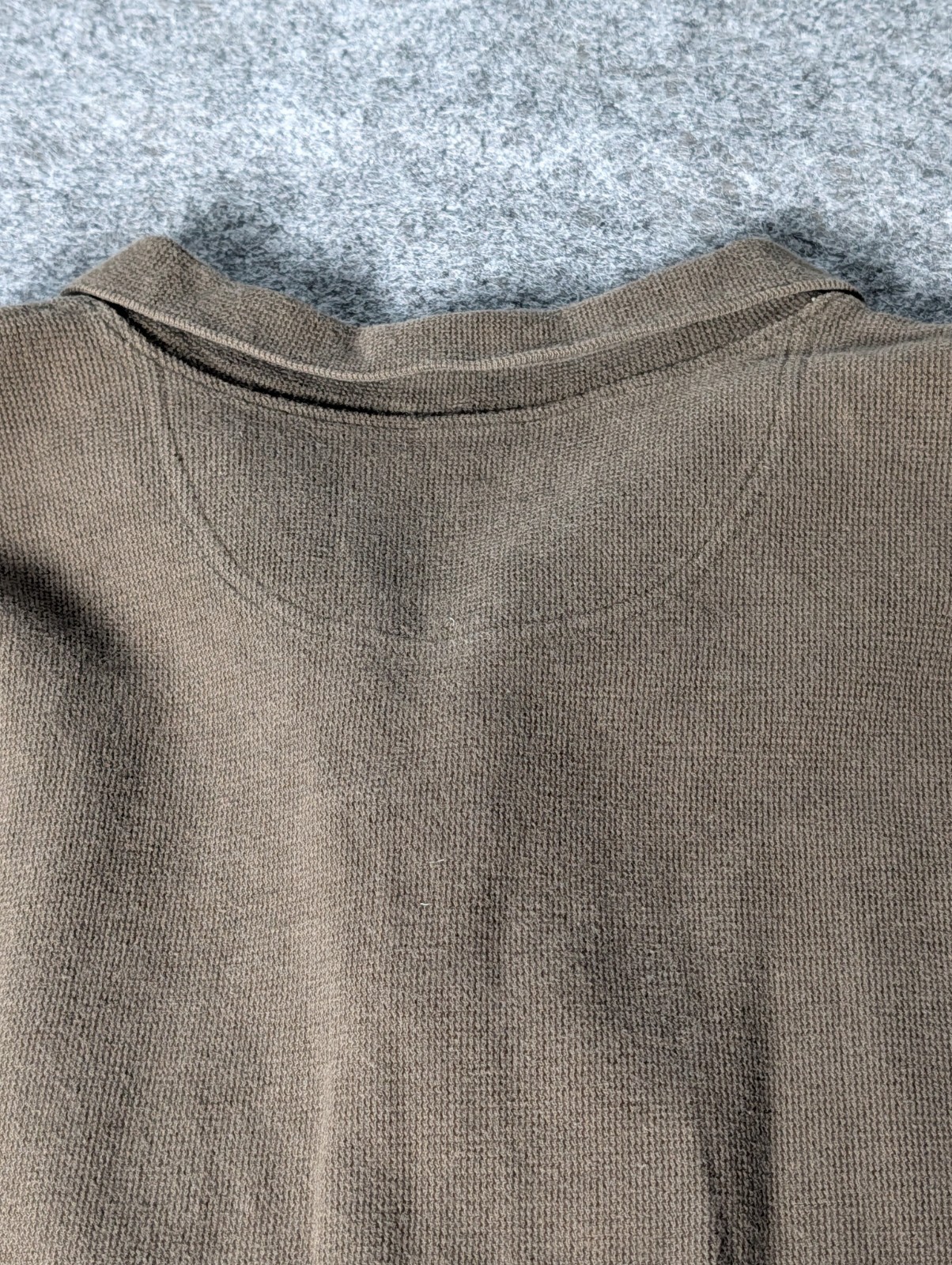 Woolrich 3X Dry Brown Textured Men’s Large Pullover Zip Close Long Sleeve Shirt