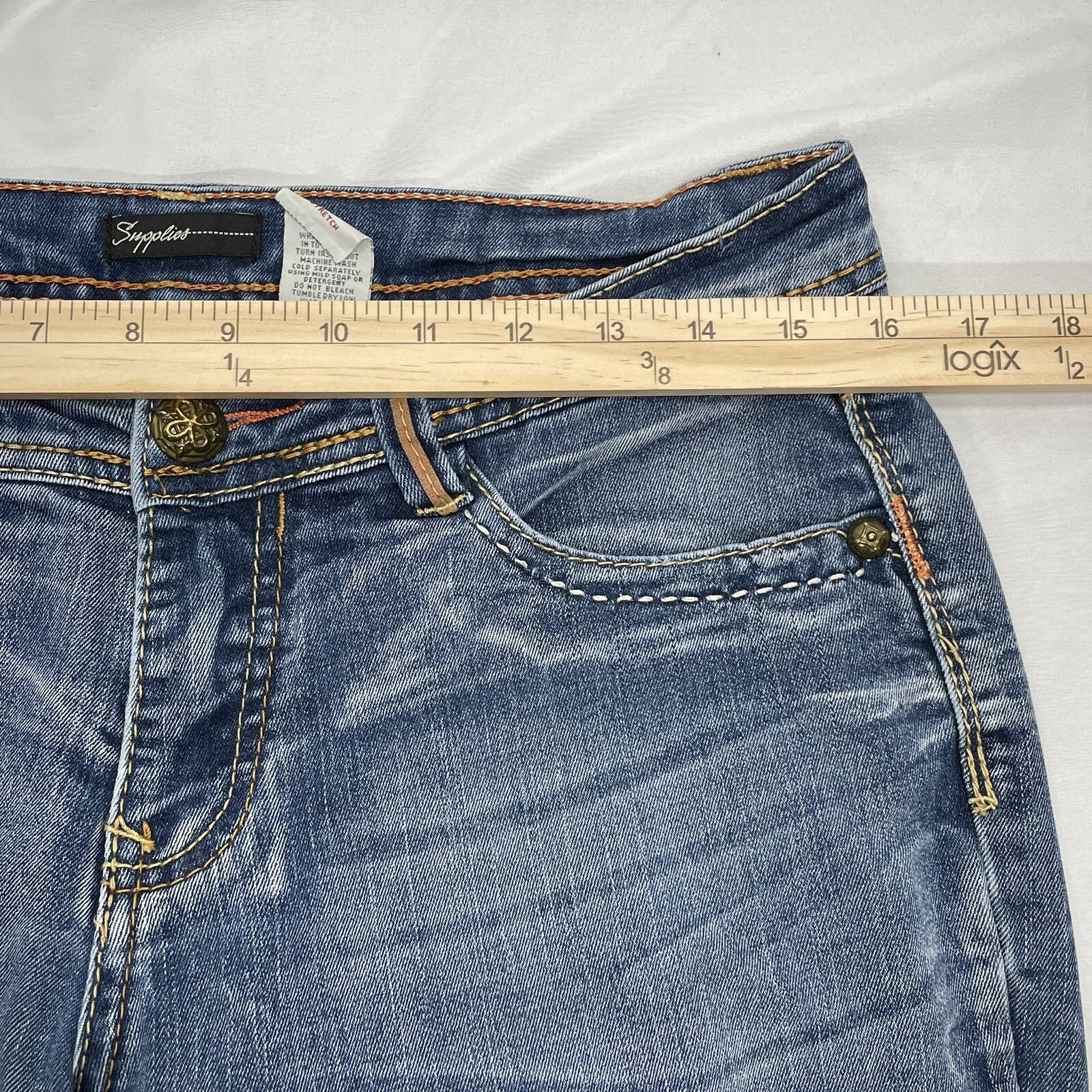 Supplies Jeans Bootcut Ripped Mid Rise Cotton Blend Denim Women’s Sz. 10