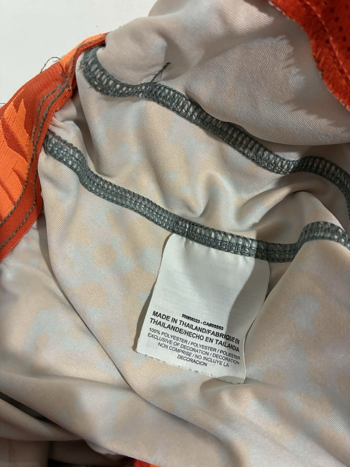 Nike Shorts 2XL Orange Camo 10″ Inseam Running Club Training Sports Retro Hoops