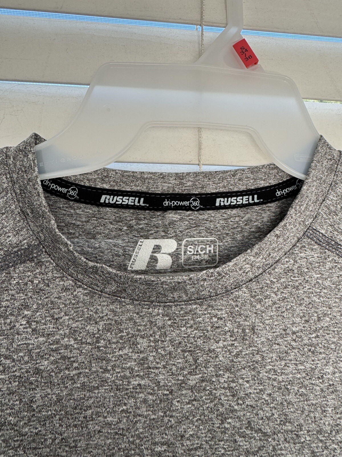 Russell Men Dri-Power 360 Athletic Heather Tee T Shirt Gray Mens Small 34-36 (3)