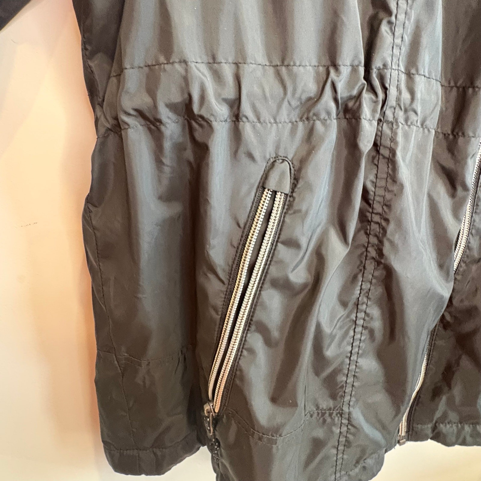 Free Country Black Hooded Jacket XL | Lightweight All-Season Layer