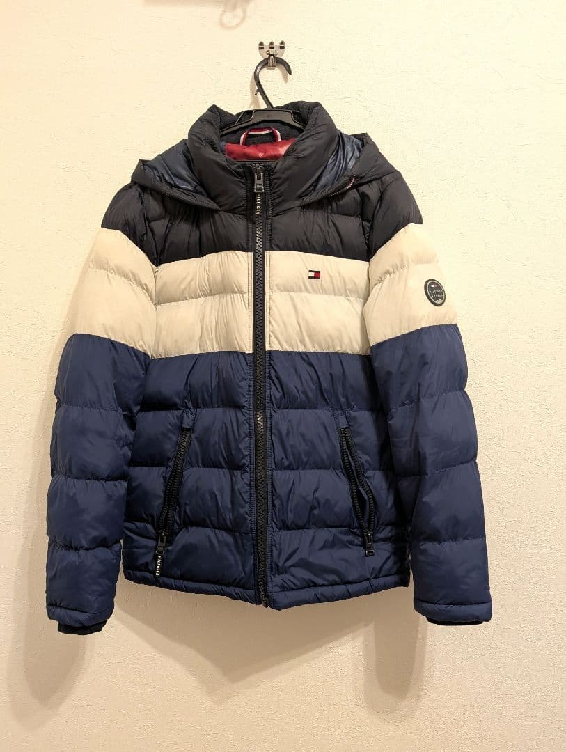 Tommy Hilfiger Down Jacket XS Men’s 170-175cm Pink Parachute Style Used