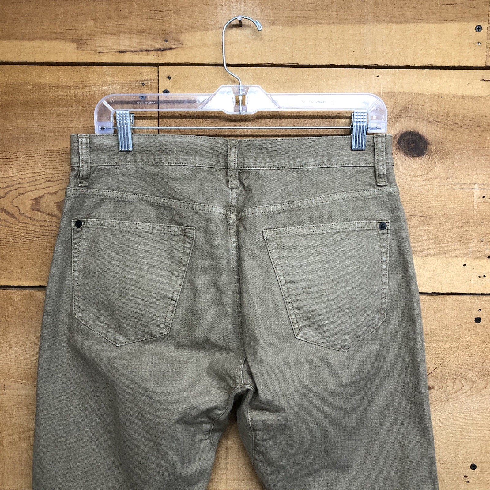 Proof Rover Slim Workwear Pants Mens Size 31×30 Stretch Casual Beige Canvas