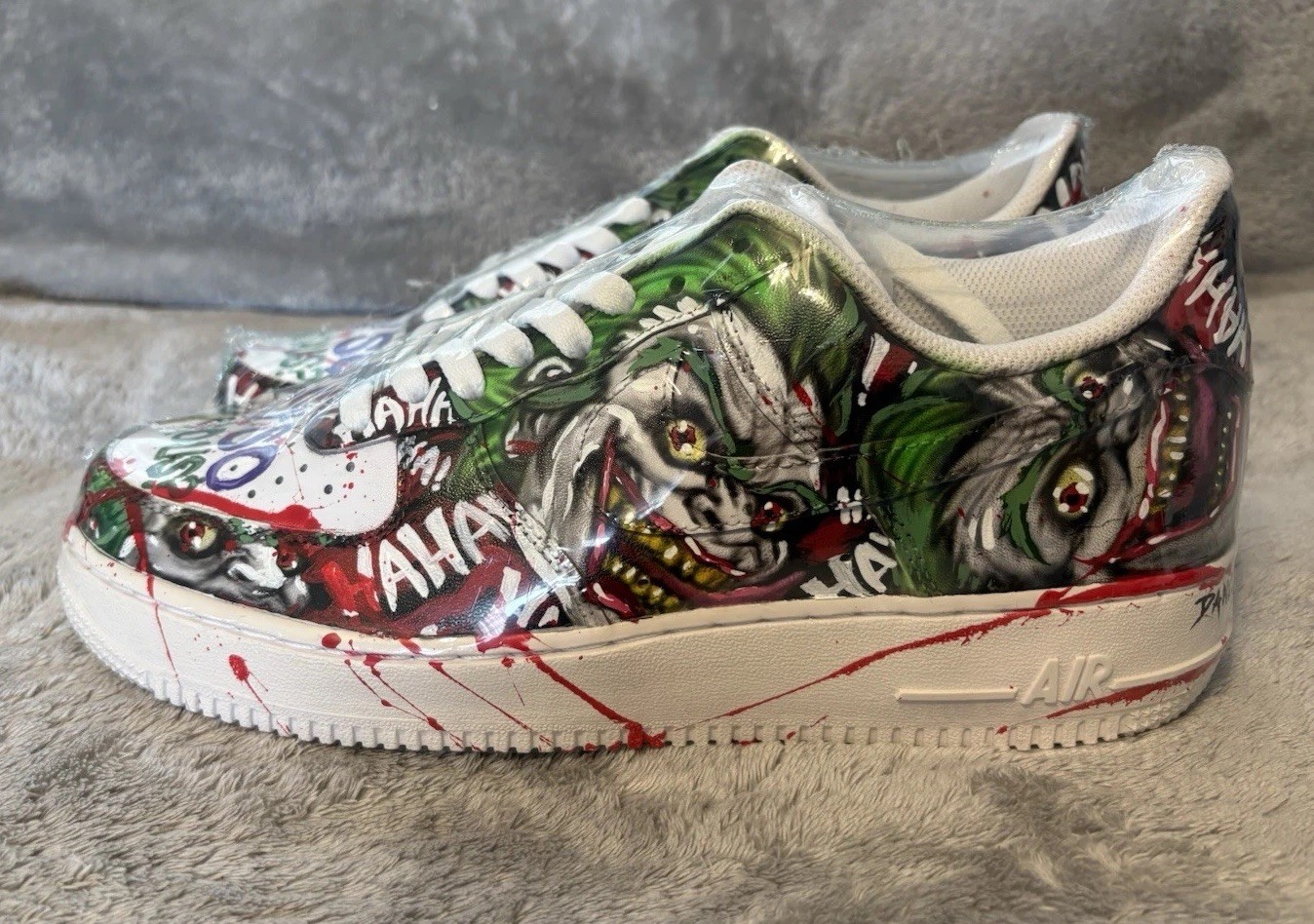 CUSTOM AIR FORCE 1’07 WHITE/WHITE BLANC/BLANG CW2288 111 Size 9