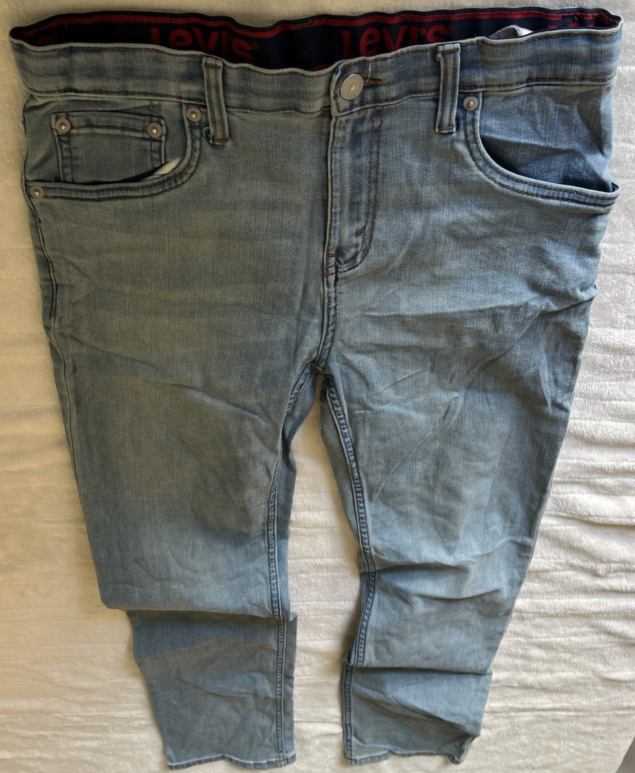 Levi’s Men’s Slim Fit Jeans Light Wash Blue Denim Size 18R (29×31)