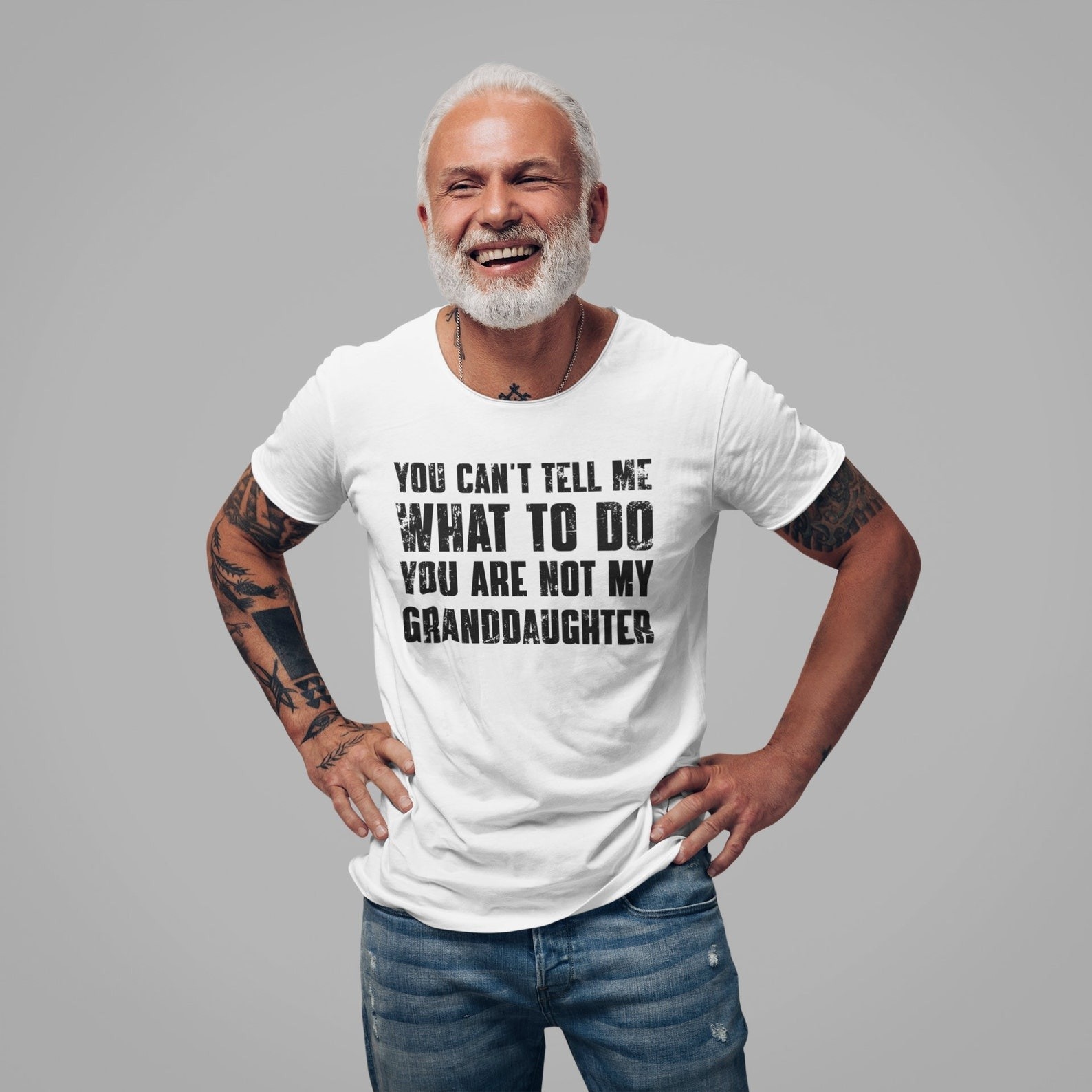Grandpa Humor Shirt Gift From Granddaughter Funny Family Graphic Tee