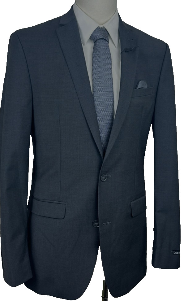 Bar III Men’s Suit Jacket 38L Dark Gray Slim Fit Active Stretch Wool NWT