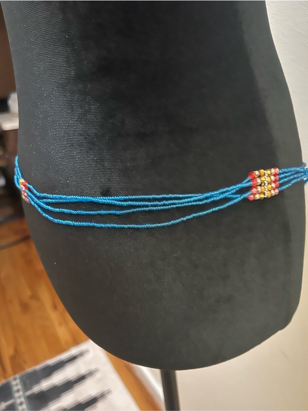 4-Layer Beaded Waist Chain Belt: African Boho Body Jewelry (16 Inch)