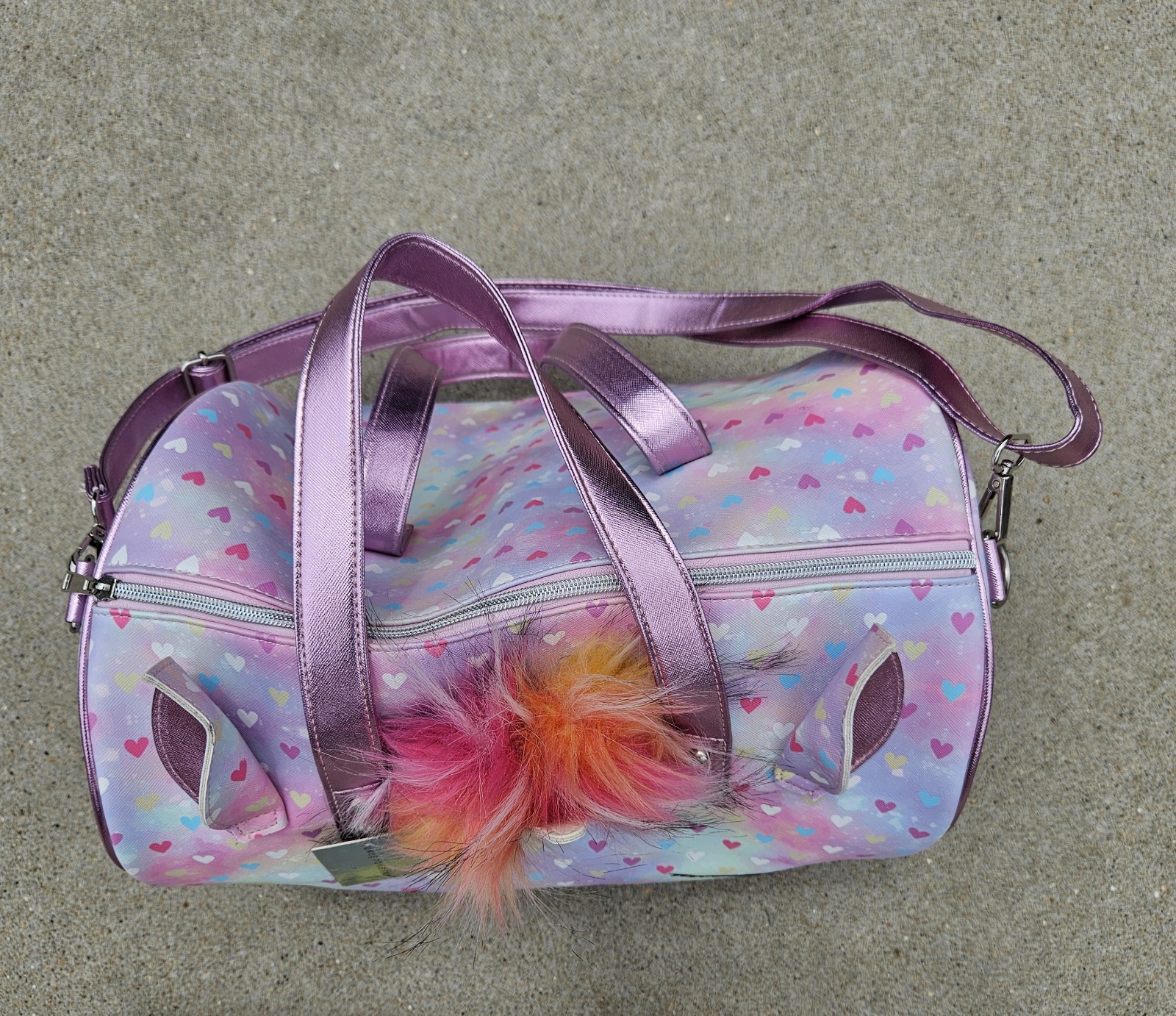 Under One Sky Kids Unicorn Hearts Weekender Duffel Overnight Bag with Tags