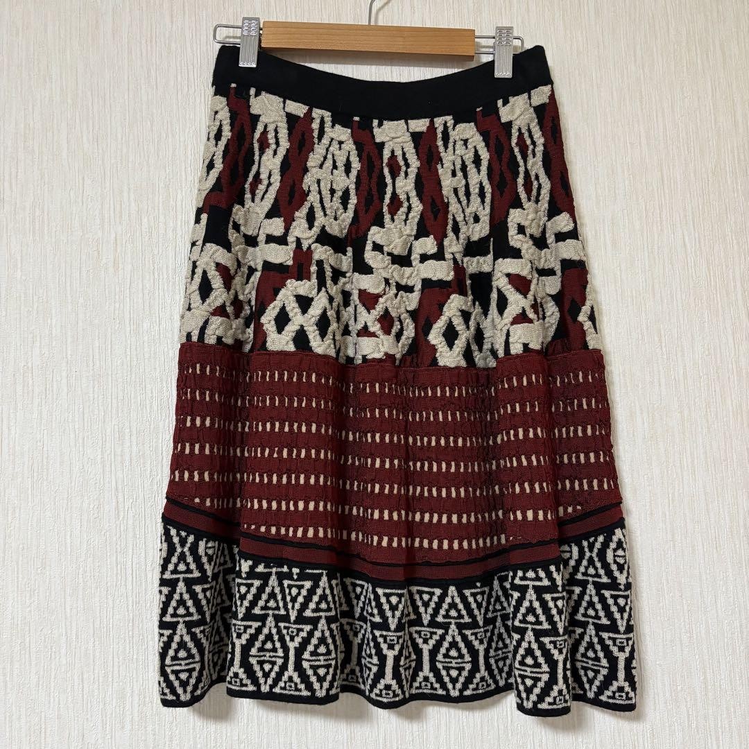 ETRO Knit Flare Skirt Size 40 Length 21.6 inches
