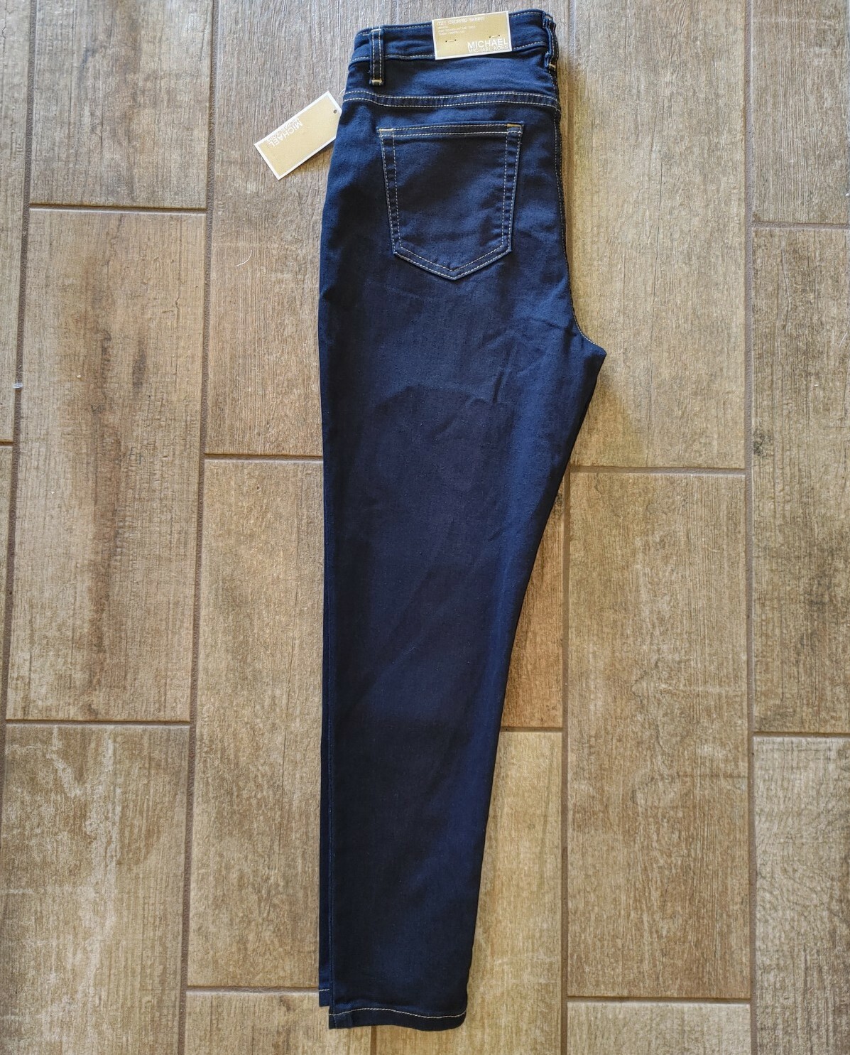 MICHAEL KORS IZZY Blue Jeans 26″ inseam ANKLE crop MK logo pocket- Skinny NEW