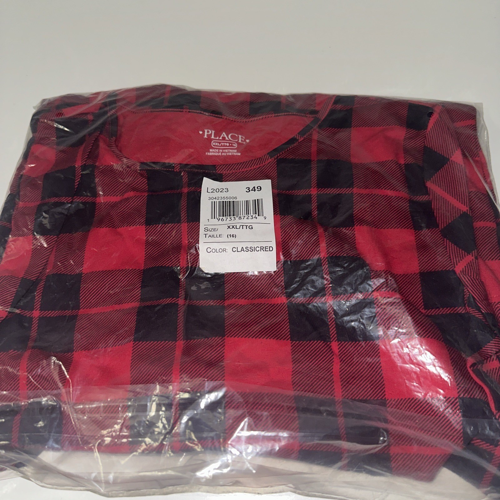 The Children’s Place Girls Plaid Flannel Shirt Red Black Size XXL/TG New