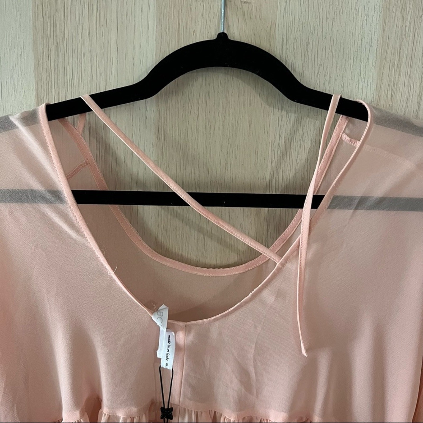 BCBGENERATION Coral Sheer Top (imperfect)