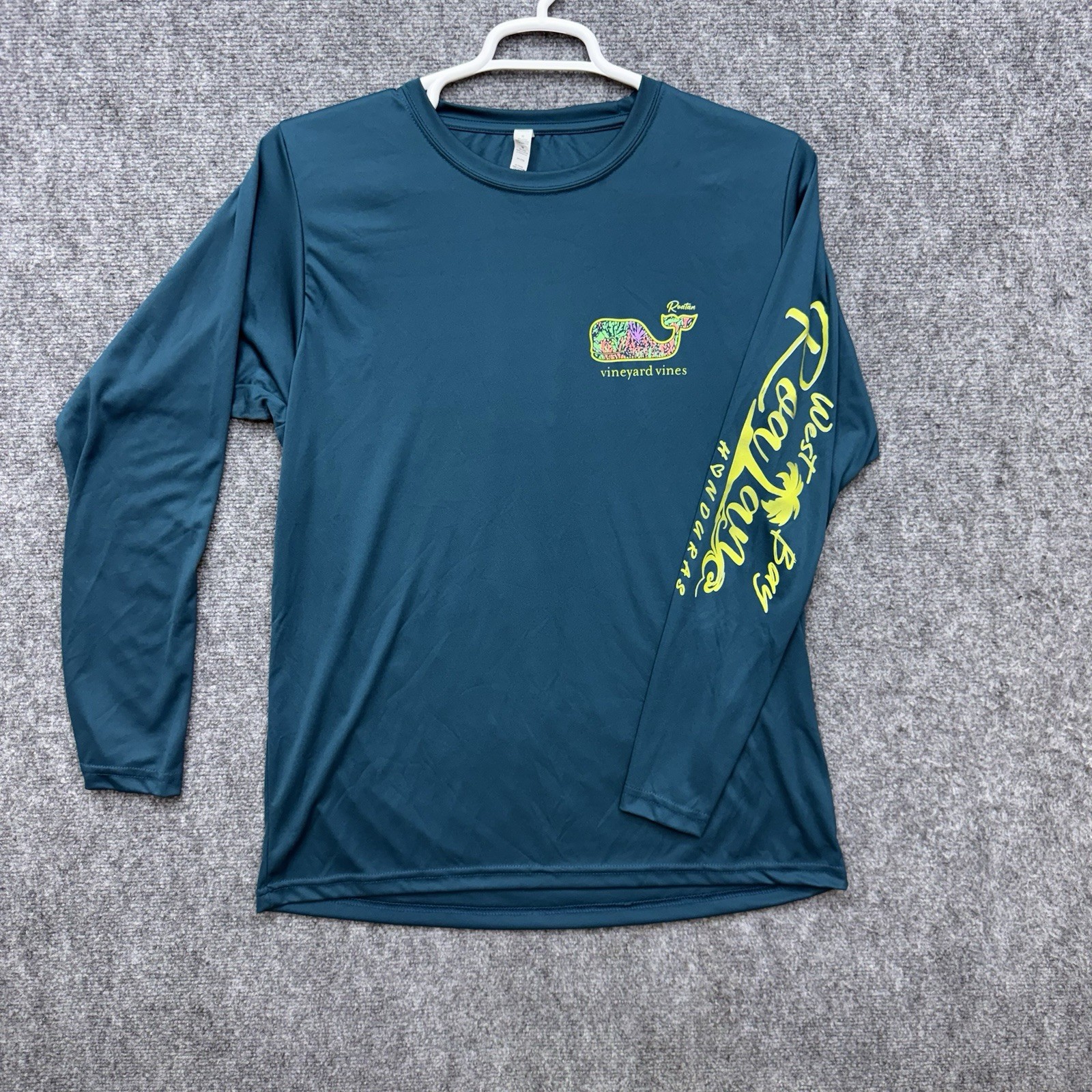 Vineyard Vines Shirt teal Roatan Honduras West Bay Graphic men’s size XL