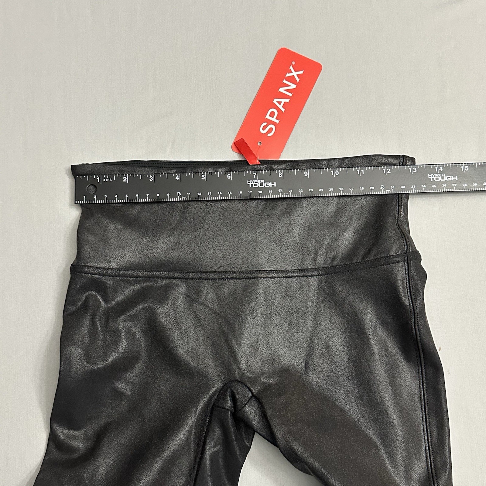 Spanx Faux Leather Legging Women Medium M Black Stretch Pull On Nylon Ladies New