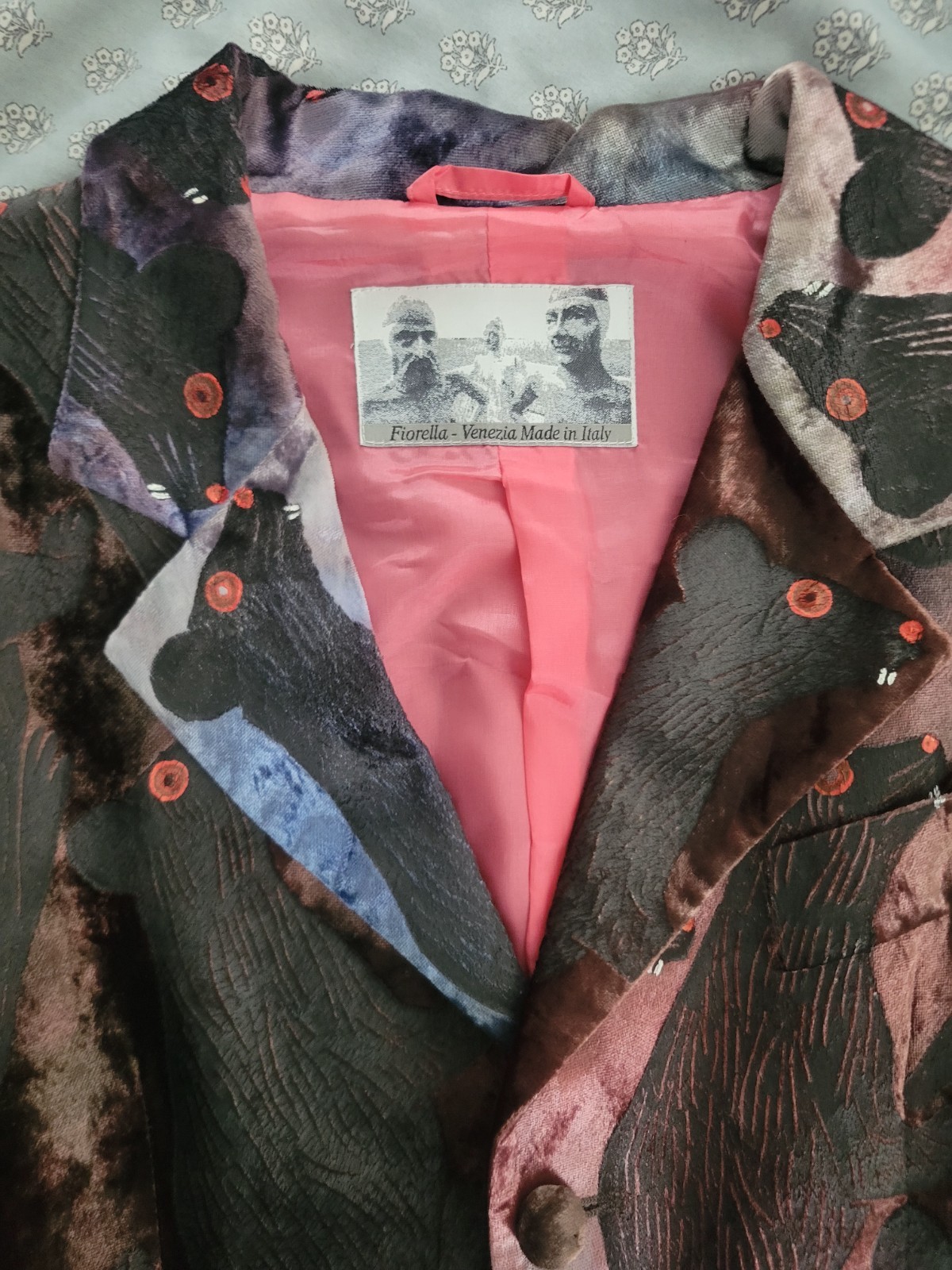 Fiorella Mancini Hand Painted Rat Art Coat, Blazer – Italian Designer