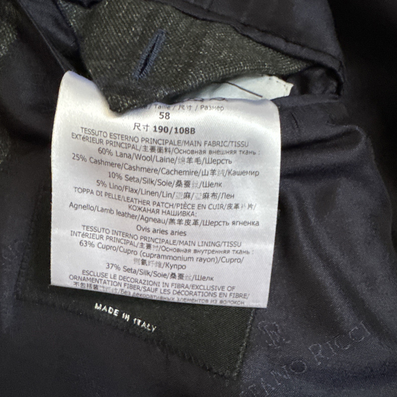 Stefano Ricci Cashmere Wool Silk Plaid Sport Jacket IT 58