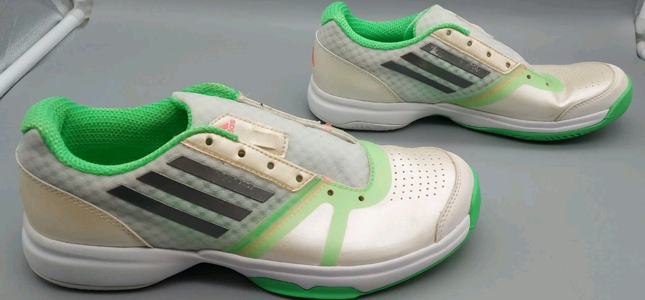 Adidas Womens Galaxy Allegra III Tennis Shoes, White and Green Size 7.5 NO LACES