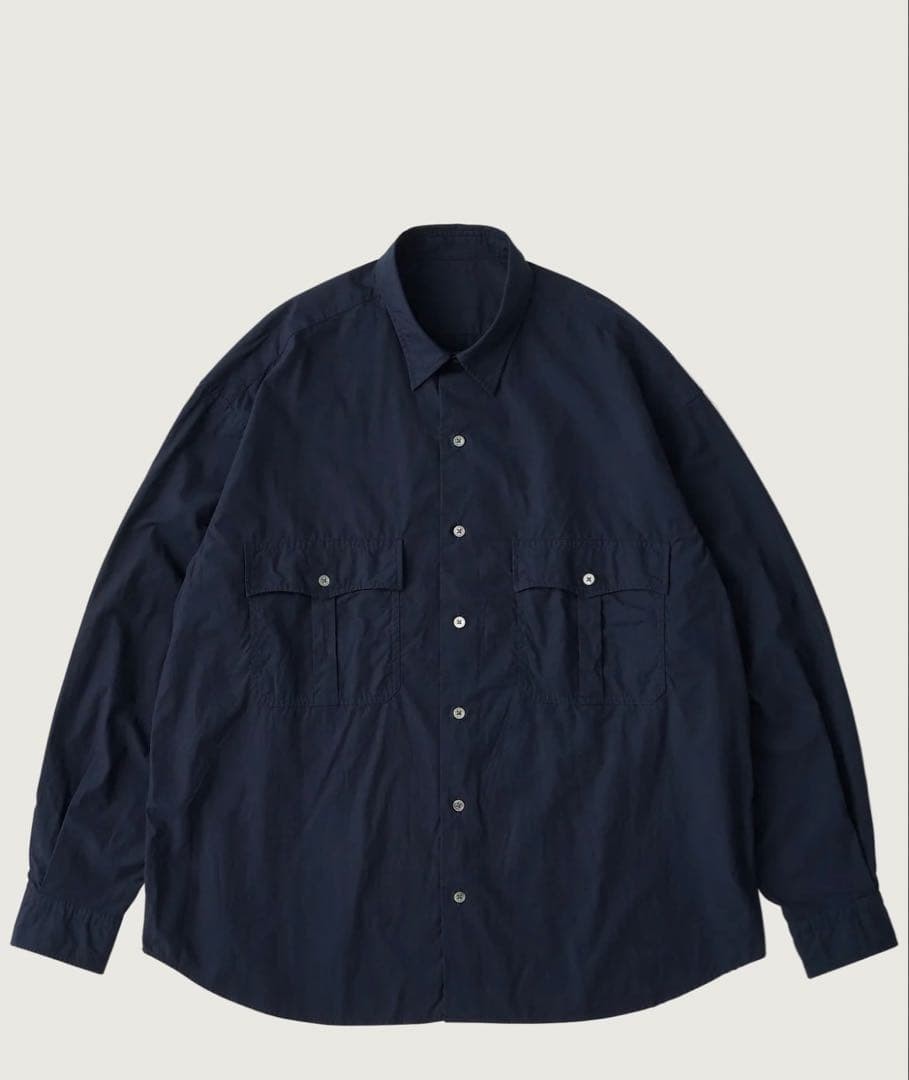 Porter Classic Roll Up Traveler Shirt Navy Cotton L Japan
