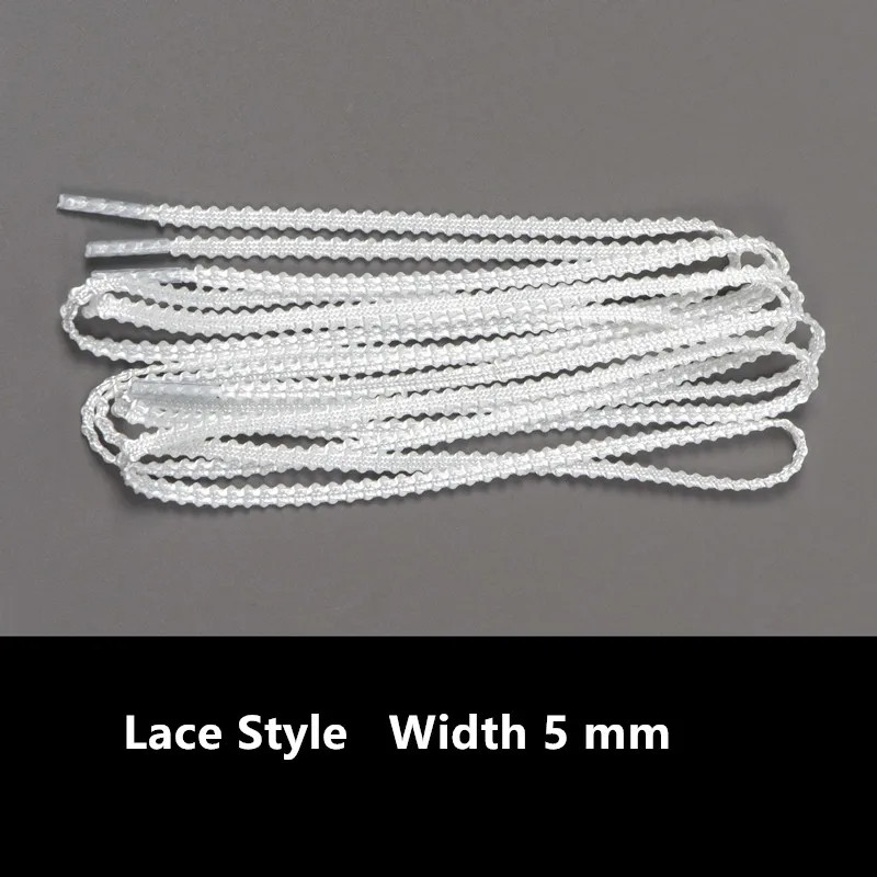 One Pair Silver Lace Shoelaces Thin Round Laces Sneaker Sport DE Training Shoes