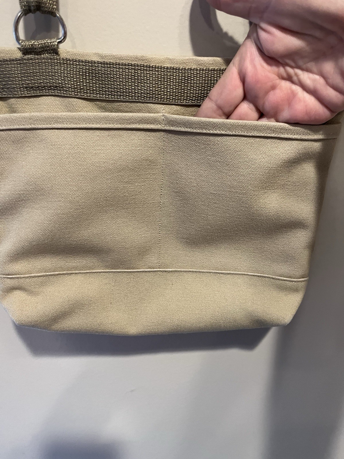 Hand painted Canvas Coastal Crossbody Bag Very Clean Condition. Well Made