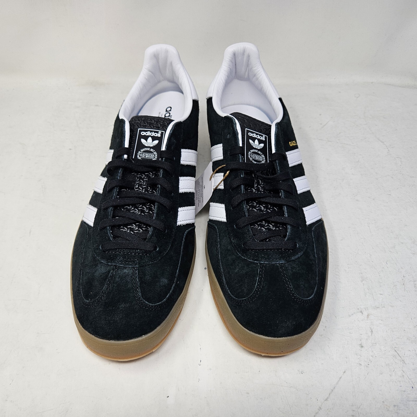 Men’s Adidas Gazelle Indoor Black Gum Athletic Casual Shoes / H06259 / Size 13
