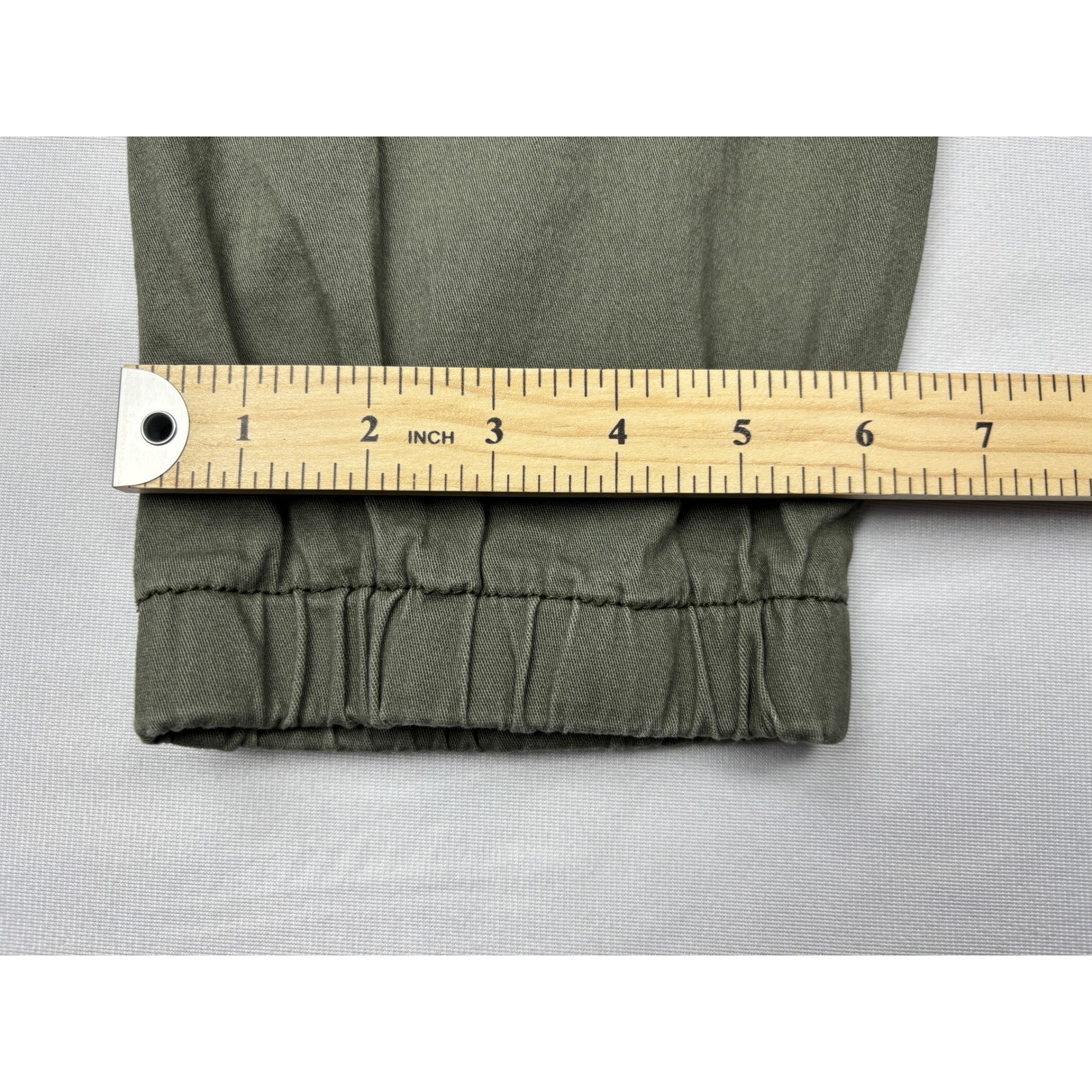 Royalty for Me Olive Green Cargo Jogger Pants Utility Carpenter Trousers 28×27