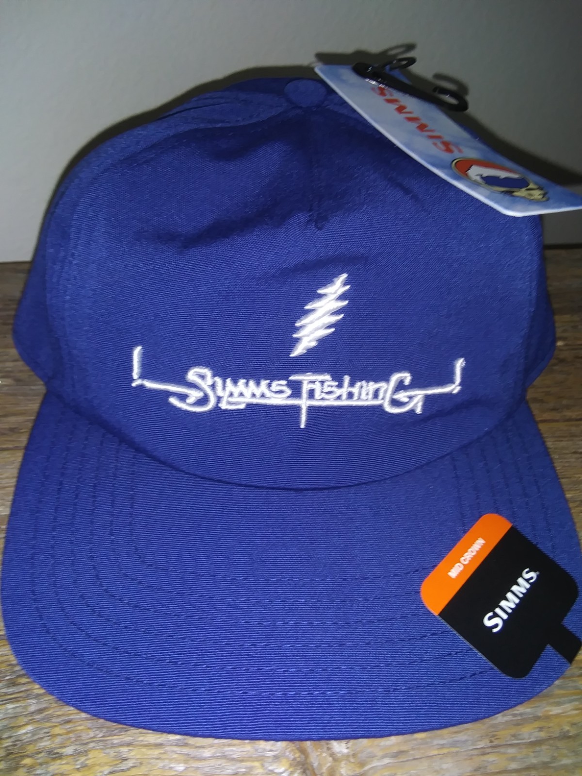 New Simms Fishing Hat – The Grateful Dead Lighting Bolt & Fish Lure Baseball Cap