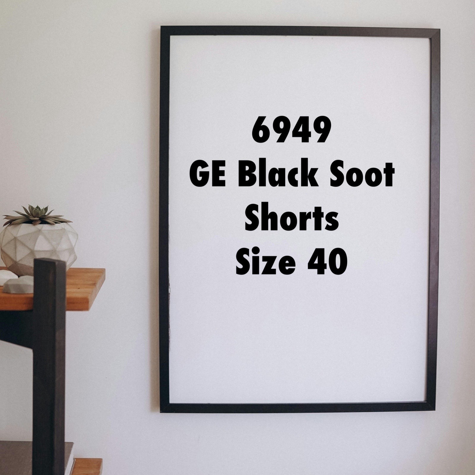 George Above Knee Flat Front Black Soot Shorts Size 40×9 Cotton/Spandex Stretch