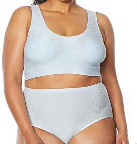 Rhonda Shear Lilac Purple Jacquard Ahh Bra Removable Pads New