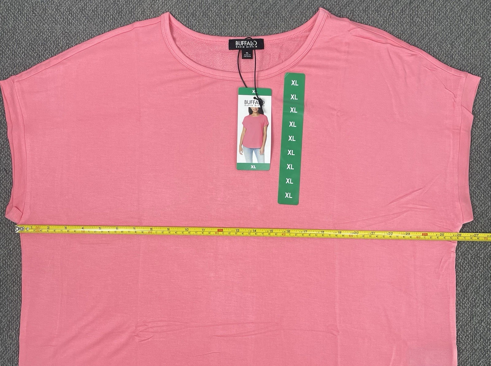 Buffalo Ladies French Terry Short Sleeve Top Pick Size Pink, Black or Lilac NWT