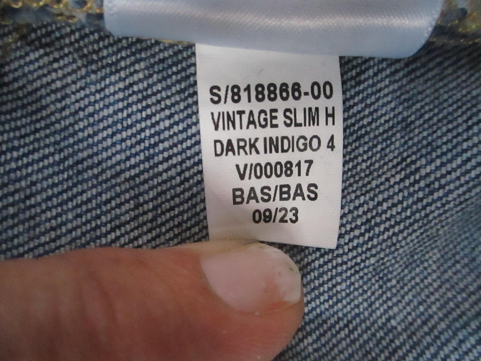 Gap Vintage Slim Jeans Womens 10T Blue Dark Wash High-Rise Straight 30×30