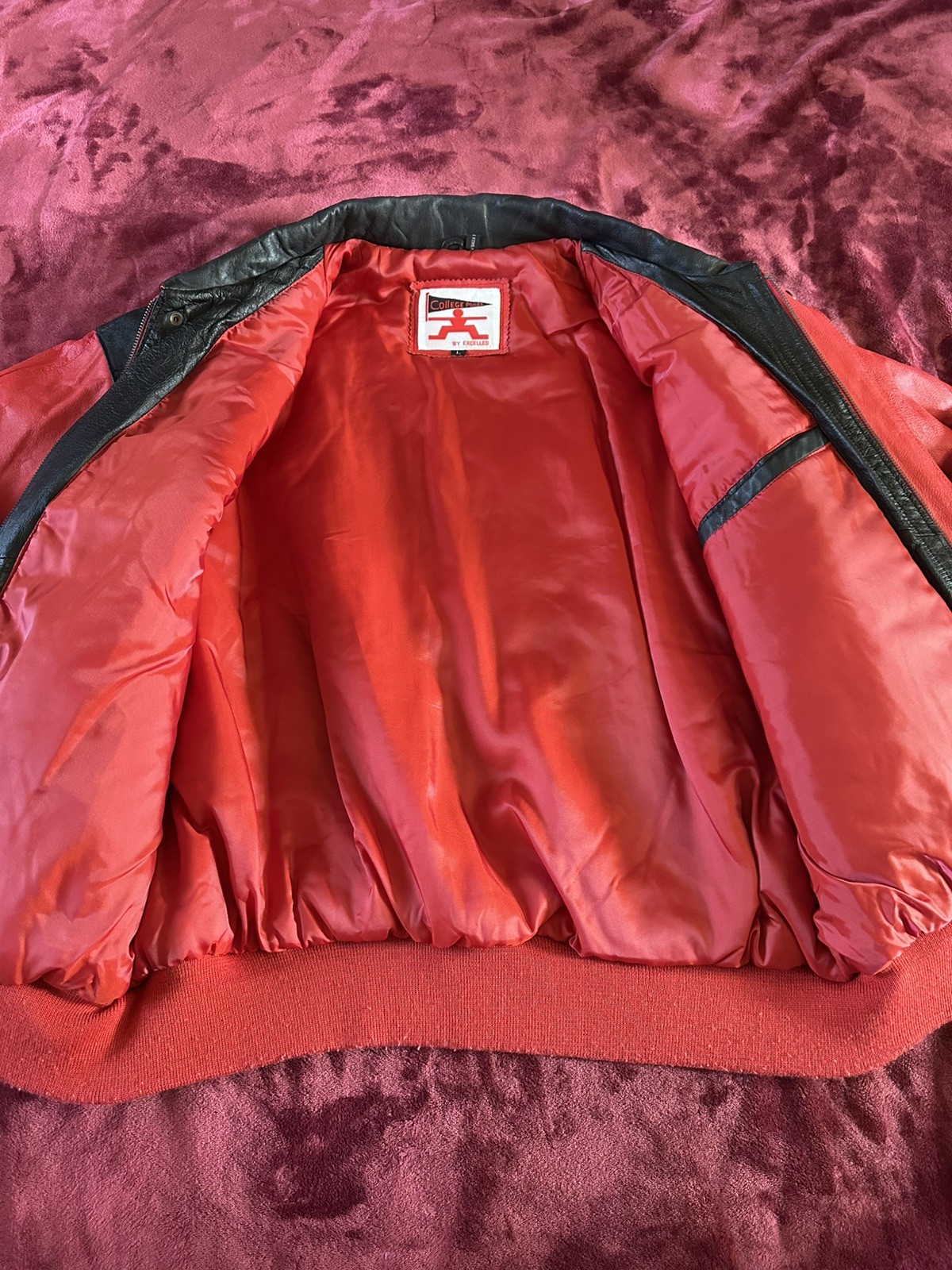 Vintage Nebraska Cornhuskers Jacket • 90s NCAA Huskers Leather College Phase