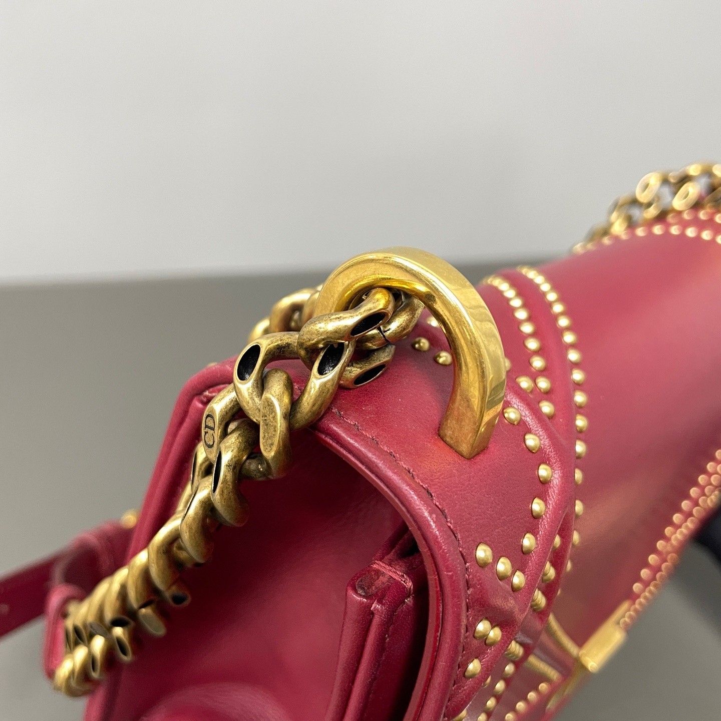 Dior Pre-Owned Authentic Chain Bag Burgundy 22*13*6.5 Free Tracked Shipping