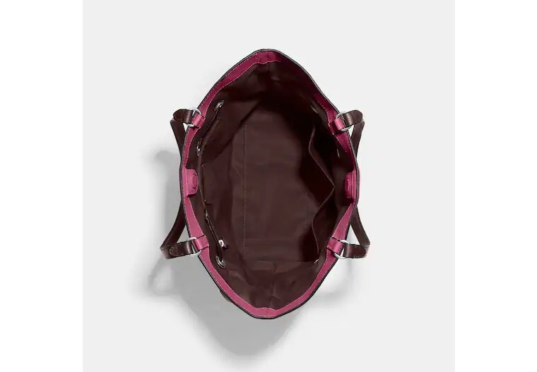 COACH Leather ANDY TOTE/Shoulder Bag w/Horse & Carriage Logo~Raspberry/Wine