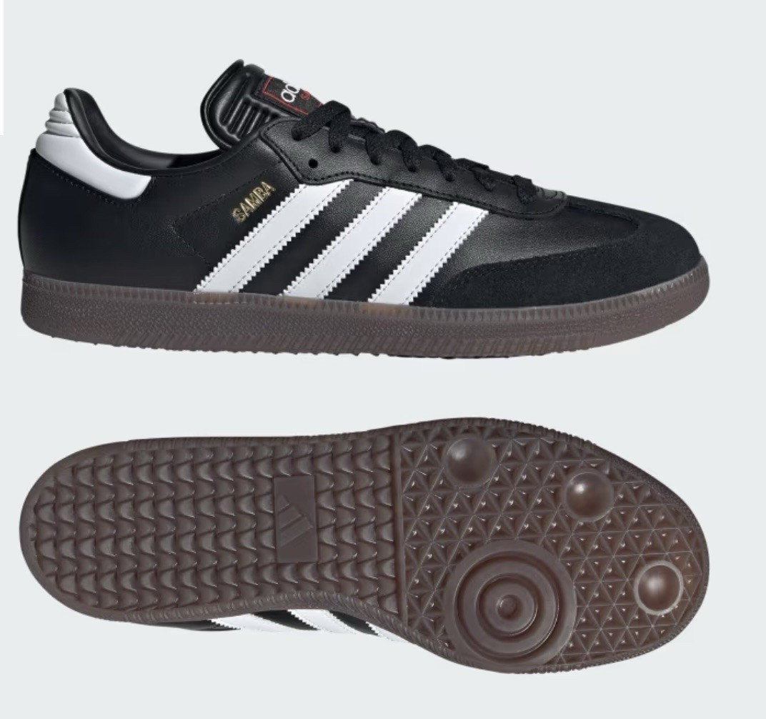 Size 13.5 Men’s adidas Samba Indoor Soccer Shoes Black White Women’s Size 14.5