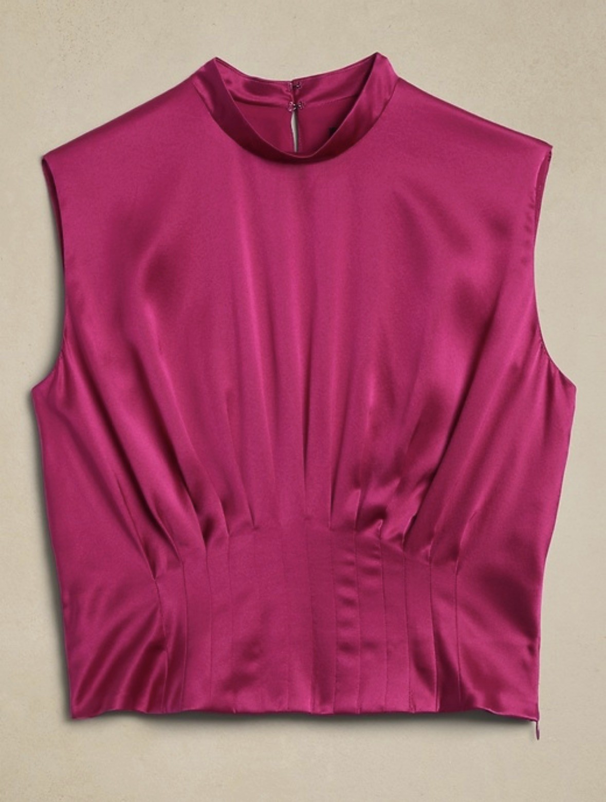 Banana Republic Muse Silk Pleated Top – Sz 0 (6 AU / 2 US) 100% silk, Pink