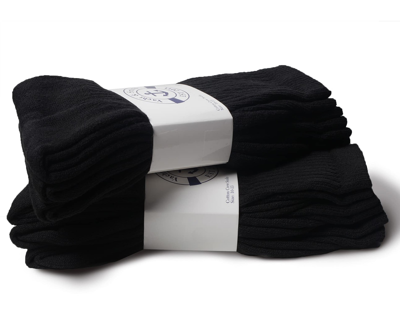 Heavy Duty Cotton Crew Socks Unisex Kids Bulk Wholesale Sock(10-13,240 Pk Black)
