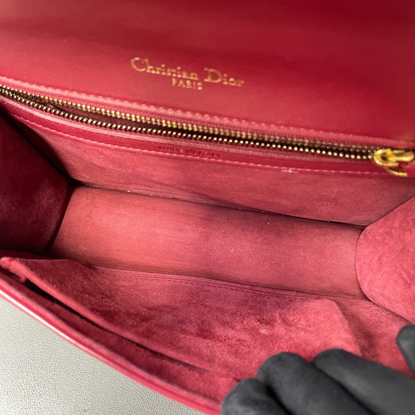 Dior Pre-Owned Authentic Chain Bag Burgundy 22*13*6.5 Free Tracked Shipping