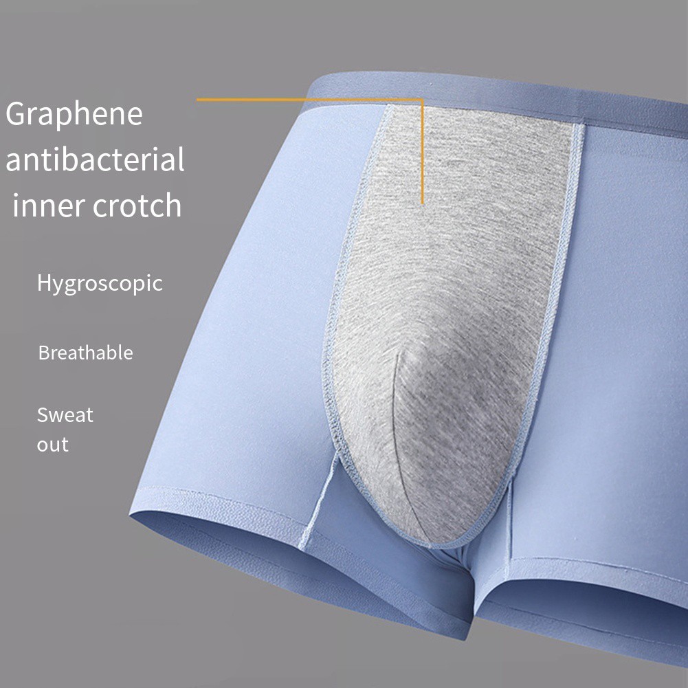 Seamless Breathable Men Boxer Briefs Underwear Solid Color Modal Spandex Blend