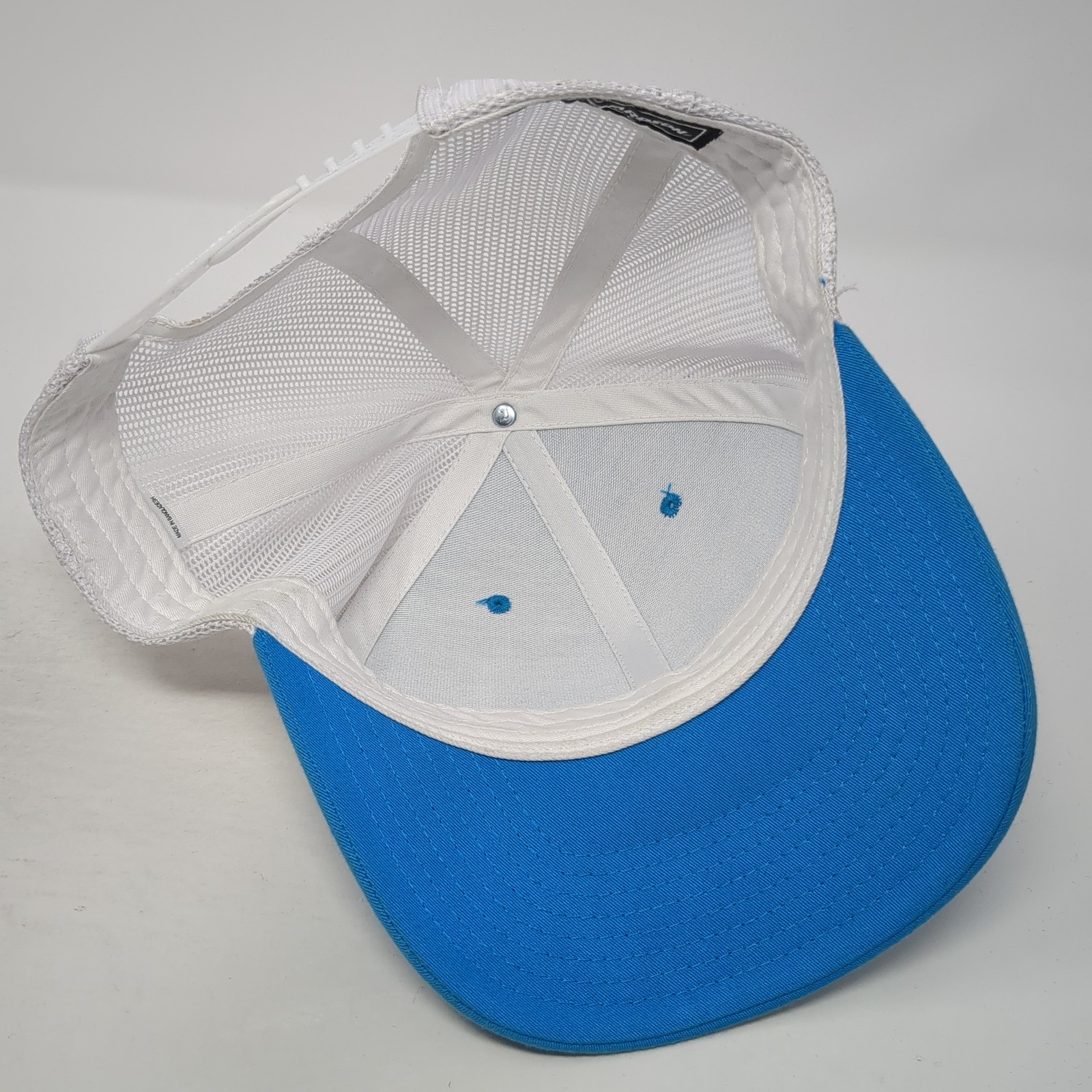 Cowboys Fish Logo Patch Snapback Trucker Hat Blue One Size Mesh Back