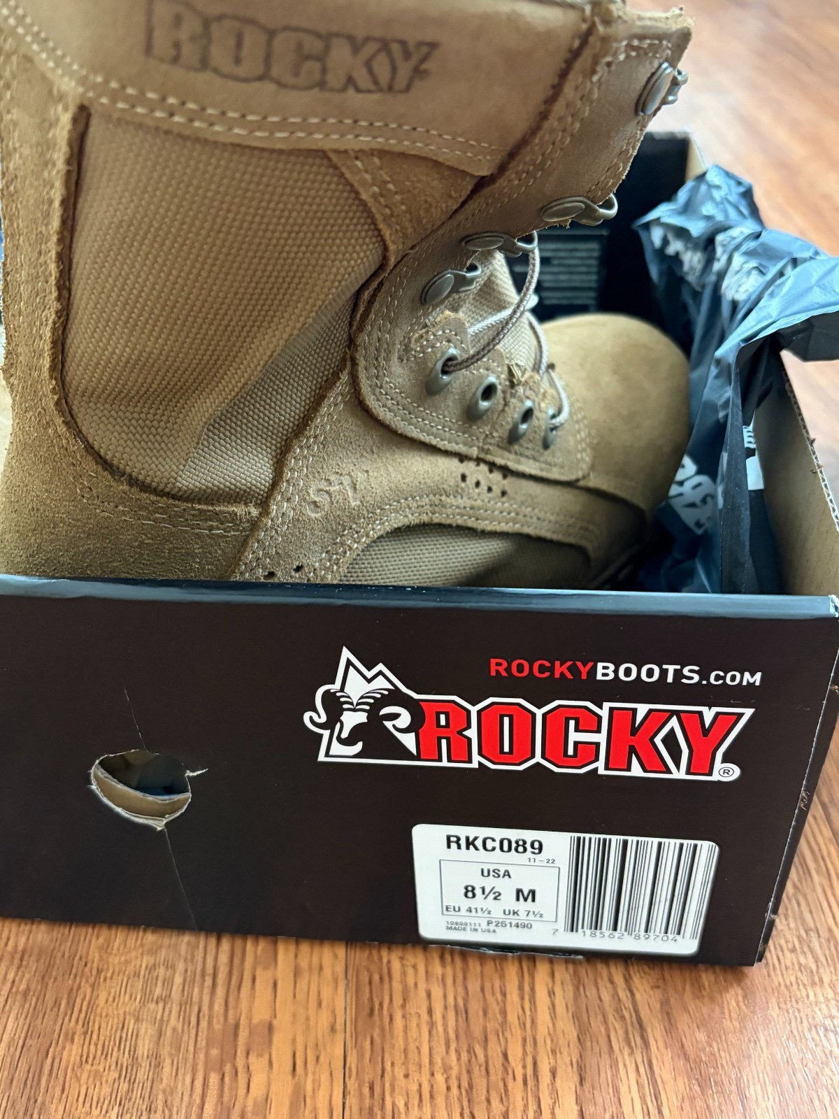 Rocky S2V Composite Toe Tactical Military Boot- Men’s 8.5