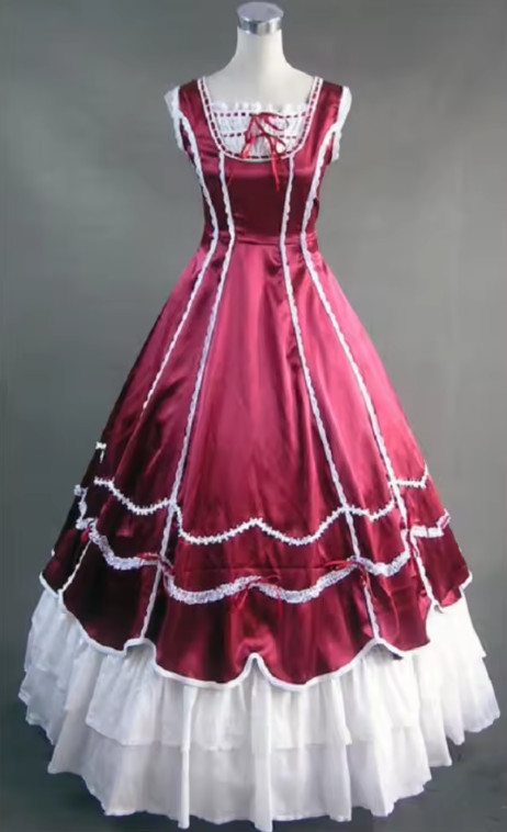 Victorian Civil War Southern Belle Ball Gown Historical Marie Antoinette Baroque