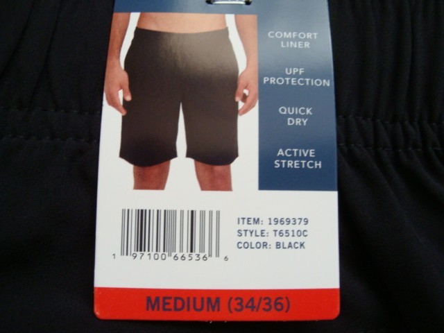NWT Men’s Nautica Swim Stretch Quick Dry Comfort Liner Shorts Black M