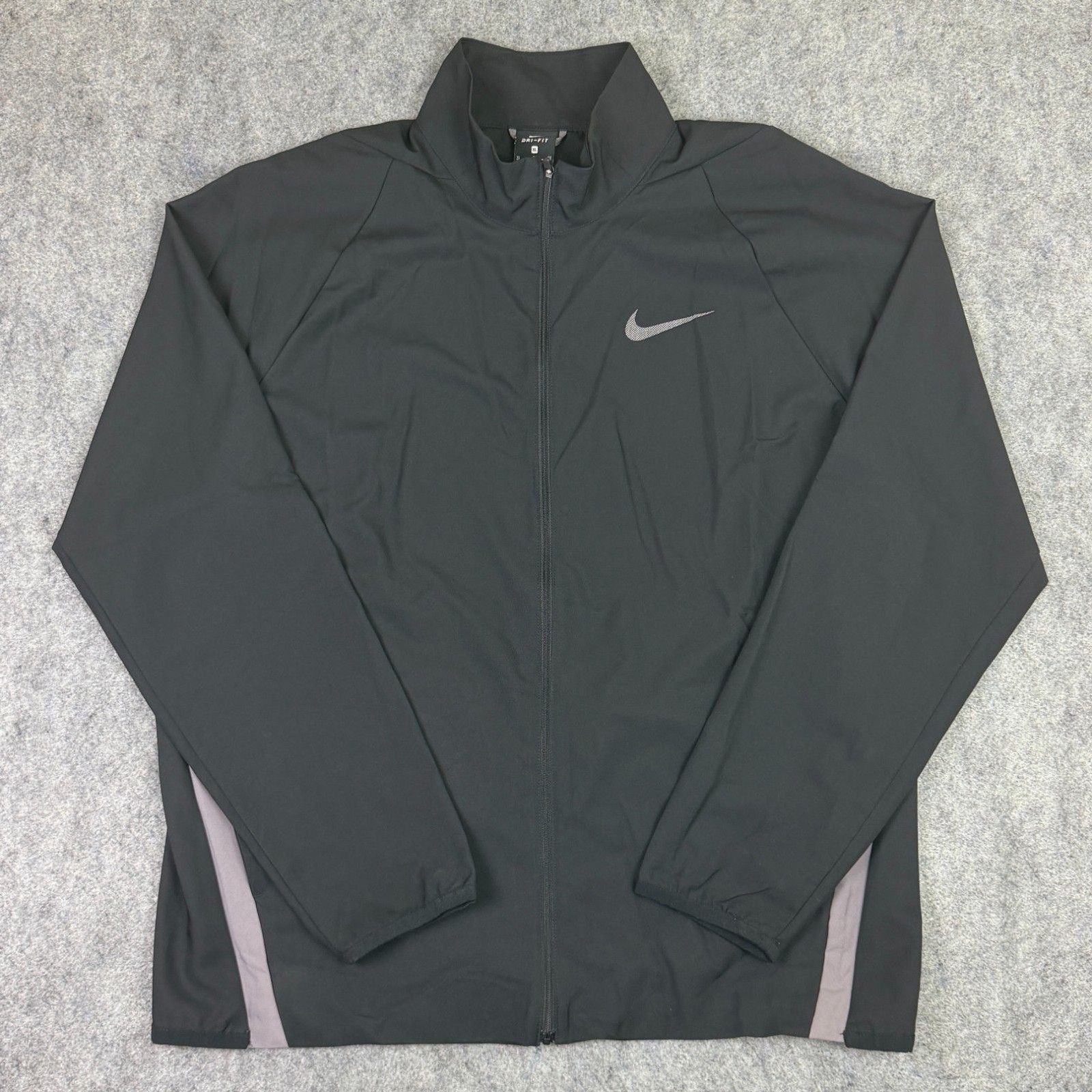 Men’s Nike Dri-FIT Team Woven Training Jacket Size XL 928010-010 Black Grey