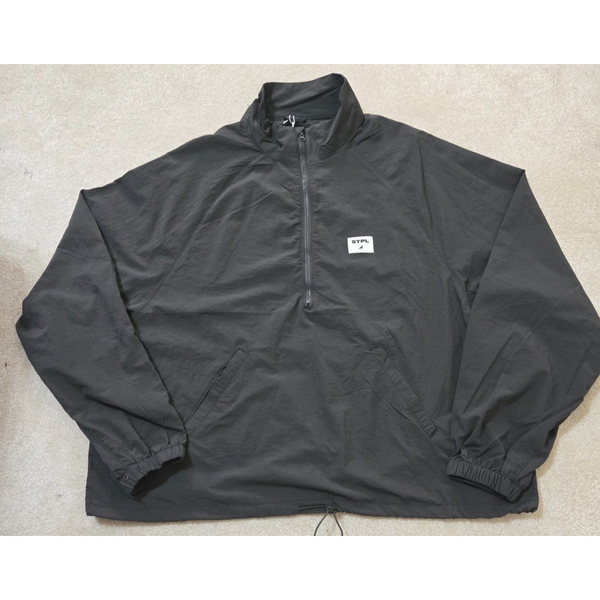Staple Pigeon Half Zip Windbreaker Jacket STPL Men’s L Charcoal NWT